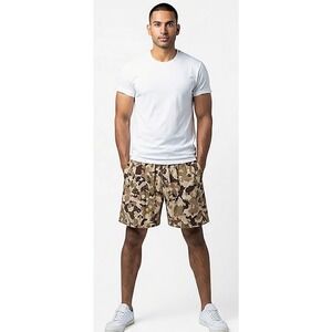 Duck Camp Scout Shorts Mens Small 7 Inch Inseam Wetland Camo Supplex Nylon NWT